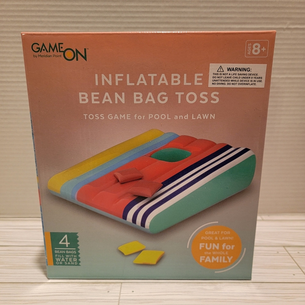 Inflatable Bean Bag Toss Game Pool & Lawn By Game On Ages 8+ New Unopened Box